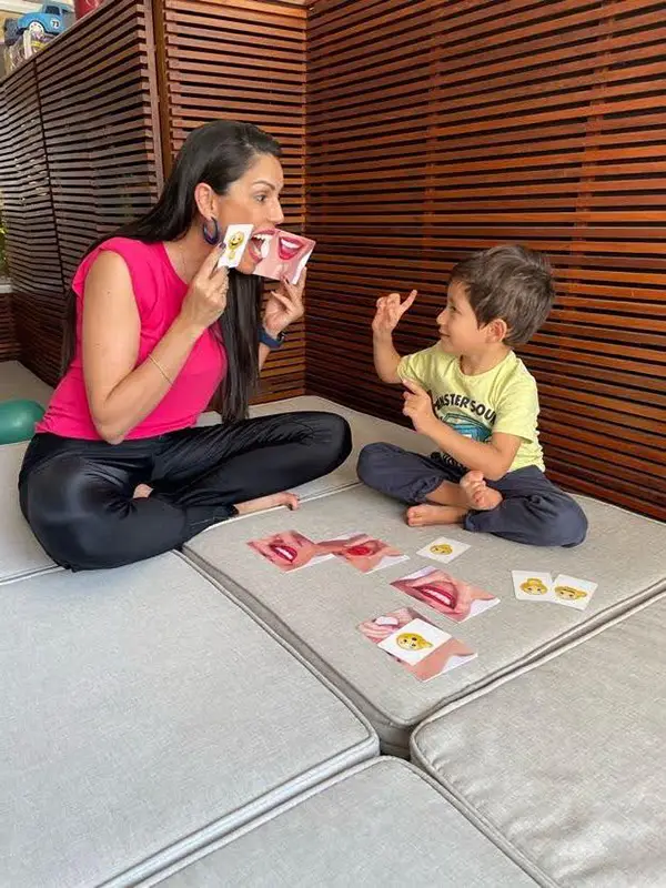 Letícia com o Otávio