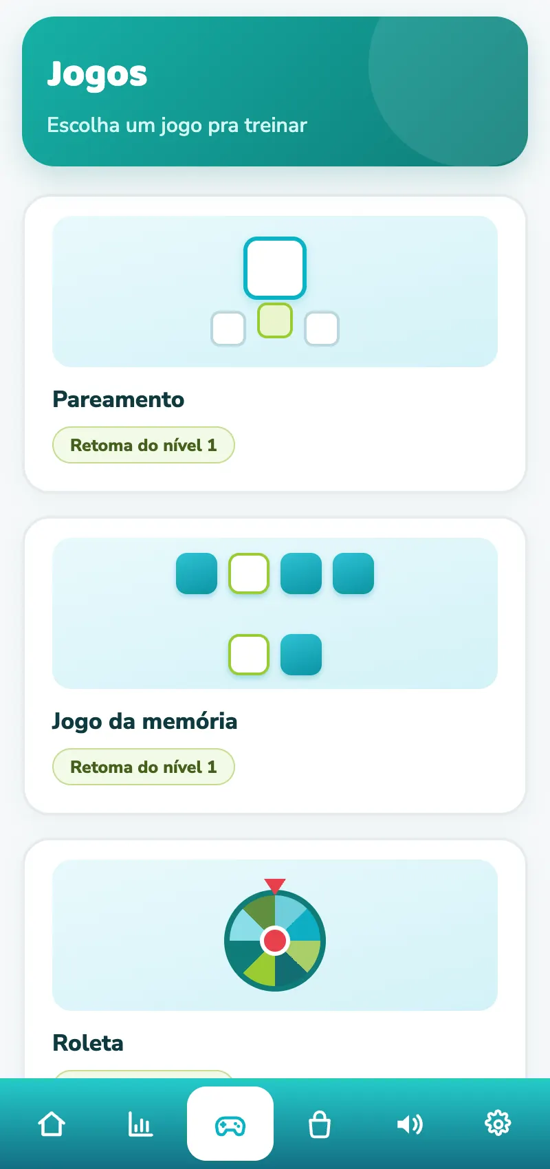 Tela da família: jogos para treinar em casa