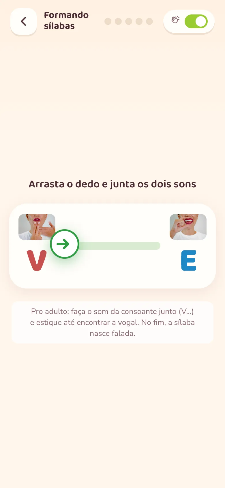 Jogo: formando as primeiras sílabas