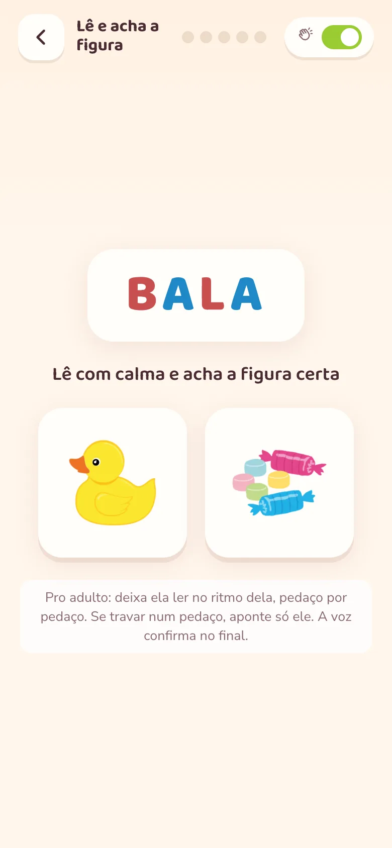 Jogo: ler a palavra e achar a figura