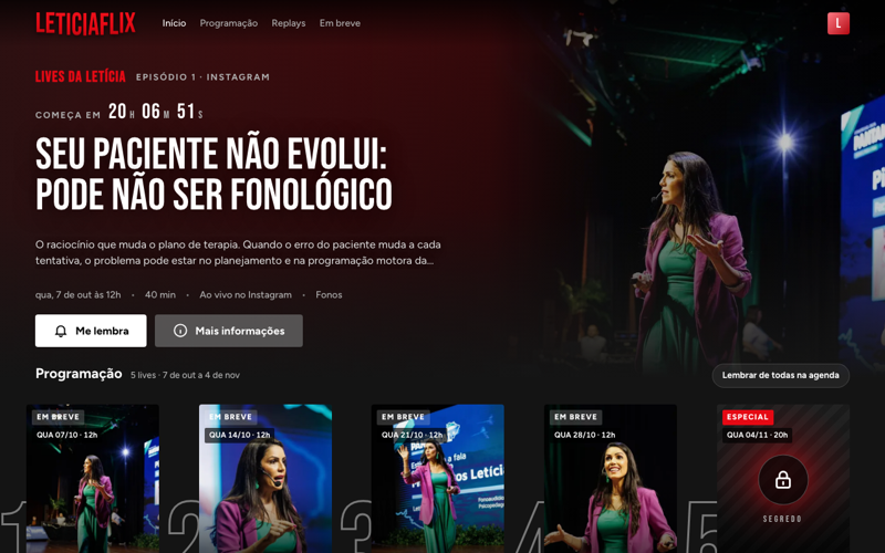Programação do LetíciaFlix