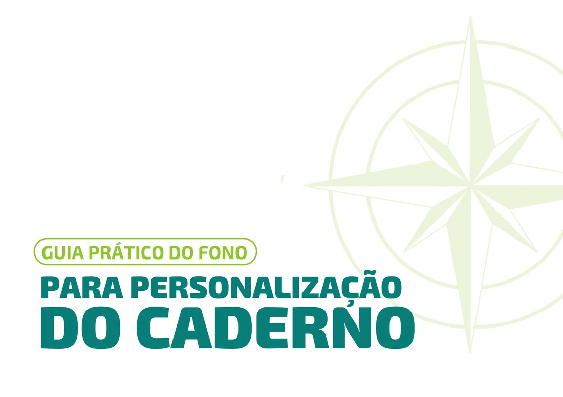 Capa do Guia Prático do Fono para personalização do caderno